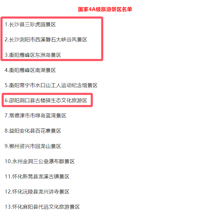 湖南新增13家4A景区，其中4家使用易景通票务系统!